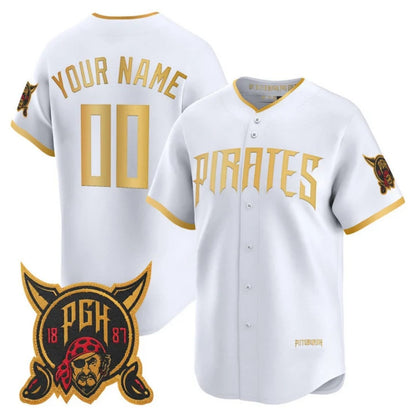 Custom Pittsburgh Pirates White RONA 2026 City Connect Stadium Stitched Jersey