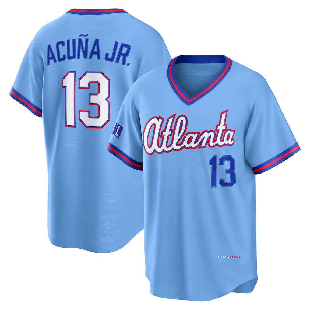 Atlanta Braves #13 Ronald Acu?a Jr. Powder Blue RONA 2026 City Connect Stadium Jersey