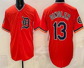 Detroit Tigers #13 Dillon Dingler Orange RONA Limited Jersey
