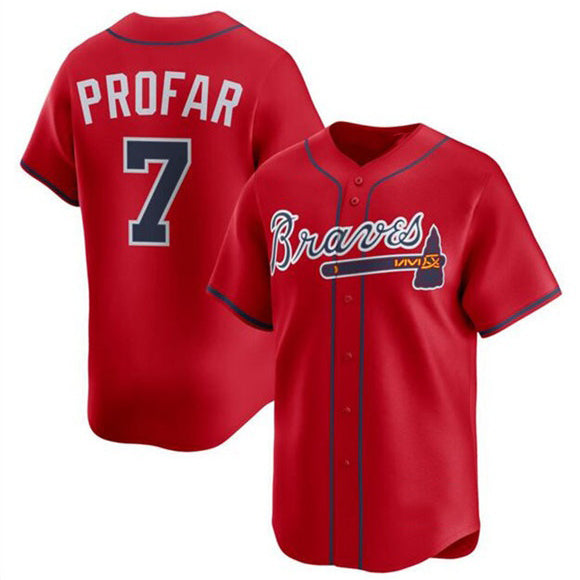 Atlanta Braves #7 Jurickson Profar Red RONA 2025 Alternate Limited Stitched Jersey