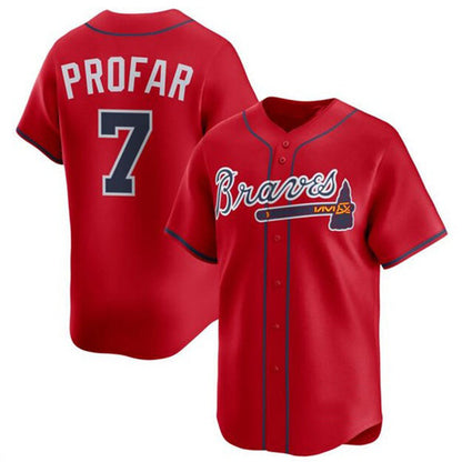 Atlanta Braves #7 Jurickson Profar Red RONA 2025 Alternate Limited Stitched Jersey
