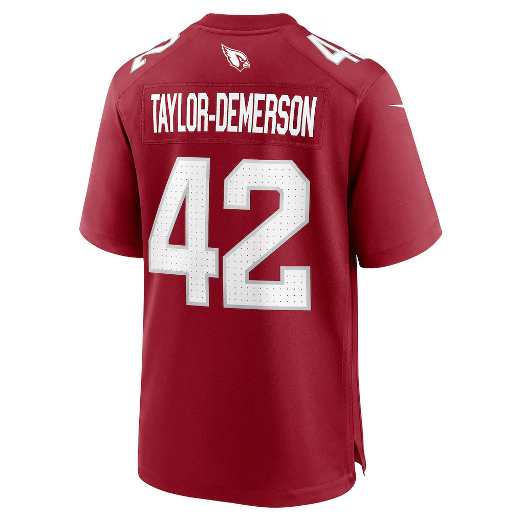 A.Cardinals #42 Dadrion Taylor-Demerson Cardinal RONA Team Game Jersey