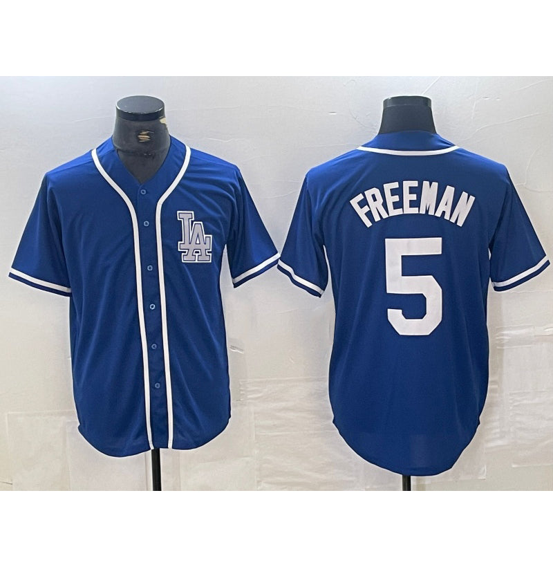 Los Angeles Dodgers #5 Freddie Freeman Blue RONA Cool Base Stitched Jersey