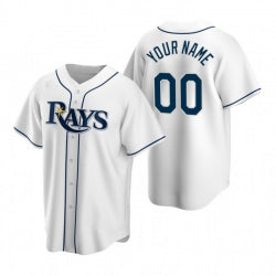 Custom Tampa Bay Rays White RONA Stitched Cool Base Home Jersey