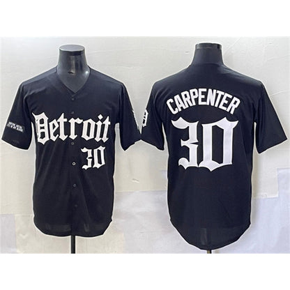 Detroit Tigers #30 Kerry Carpenter Black RONA 'Motor Gothic Edition' Vapor Premier Limited Stitched Jersey