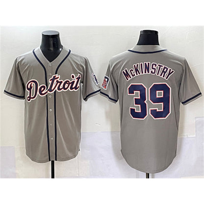 Detroit Tigers #39 Zach McKinstry Gray RONA Cool Base Stitched Jersey