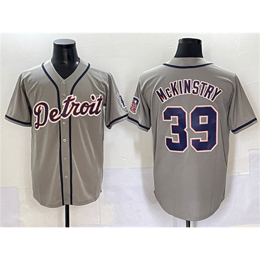 Detroit Tigers #39 Zach McKinstry Gray RONA Cool Base Stitched Jersey