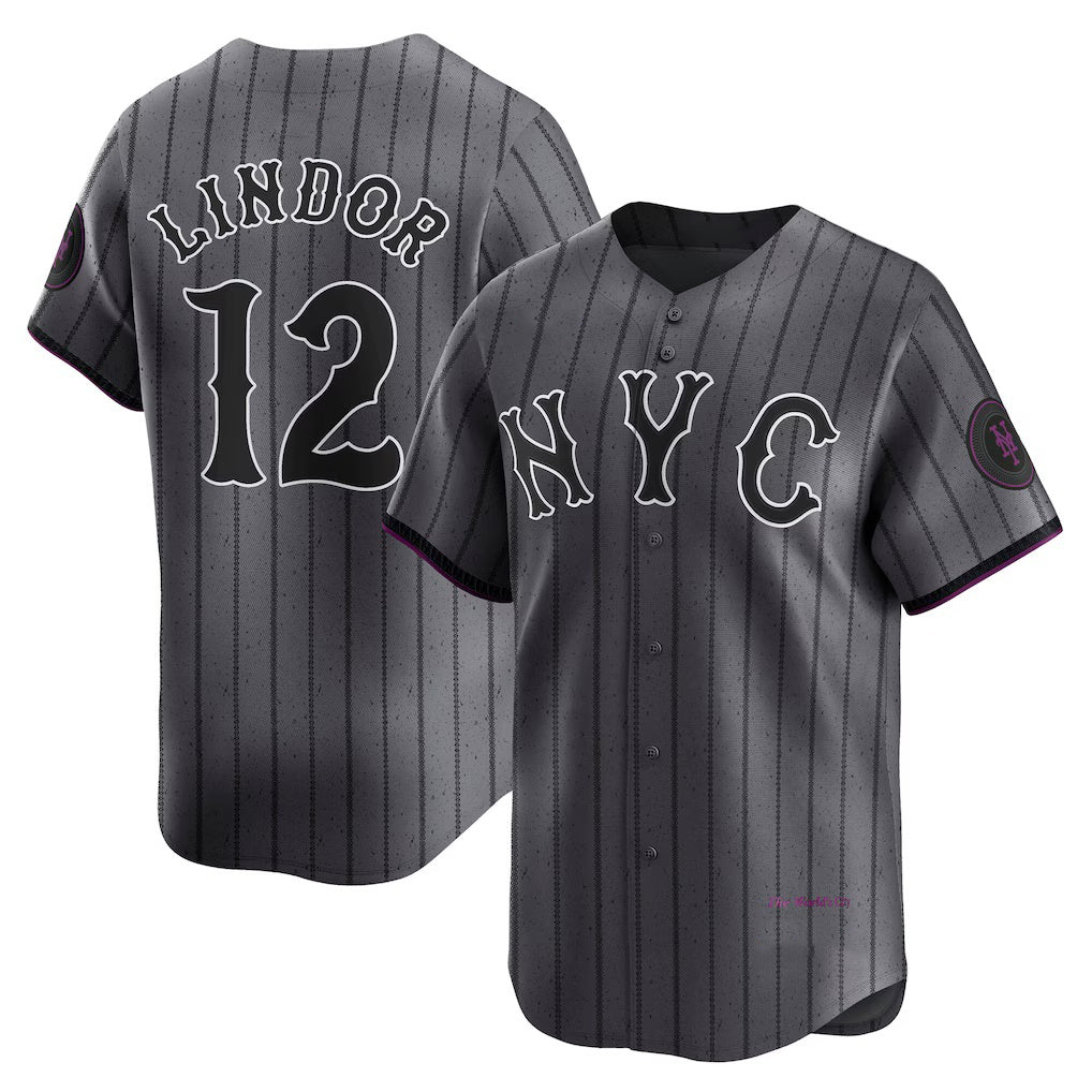 New York Mets #12 Francisco Lindor Gray RONA City Connect Limited Player Jersey
