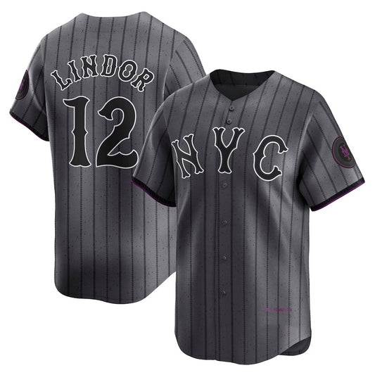 New York Mets #12 Francisco Lindor Gray RONA City Connect Limited Player Jersey