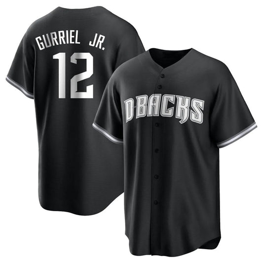 Arizona Diamondbacks #12 Lourdes Gurriel Jr Player Black RONA Game Home Stitched Jerseys