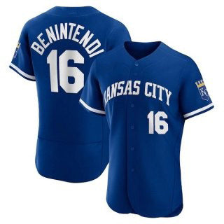 Kansas City Royals #16 Andrew Benintendi Blue RONA Flex Base Stitched Jersey