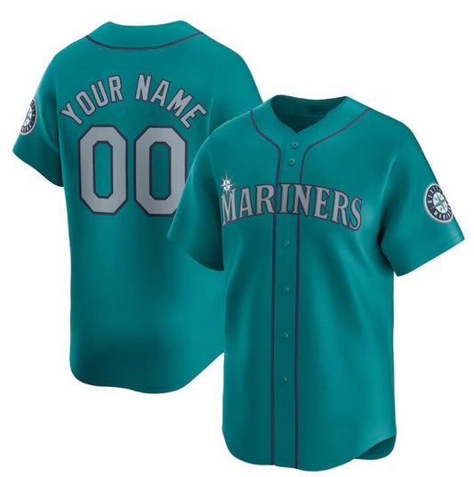 Custom Seattle Mariners Active Player Aqua RONA Alternate Limited Stitched jersey