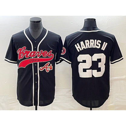 Atlanta Braves #23 Michael Harris II Black RONA Cool Base Stitched Jersey 2