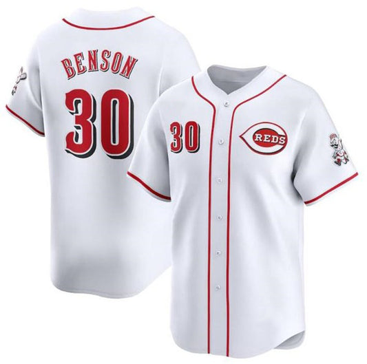 Cincinnati Reds #30 Will Benson White RONA Home Limited Stitched Jersey
