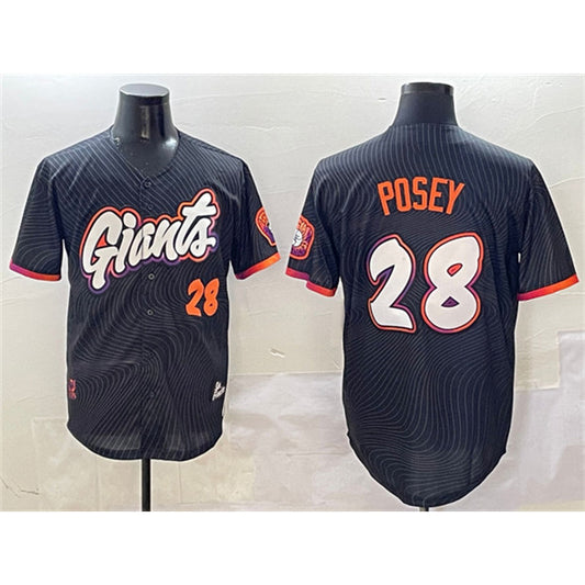 San Francisco Giants #28 Buster Posey Anthracite RONA 2025 City Connect Limited Stitched Jersey