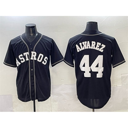 Houston Astros #44 Yordan Alvarez Black RONA Lights Out Limited Stitched Jersey