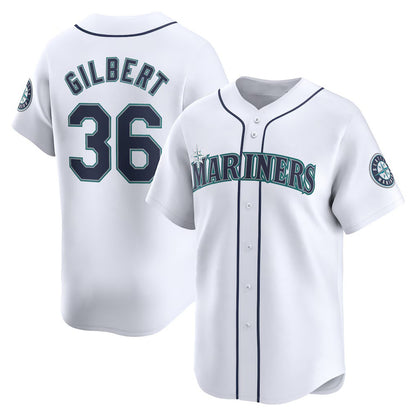 Seattle Mariners #36 Logan Gilbert White RONA Home Limited Player Jersey