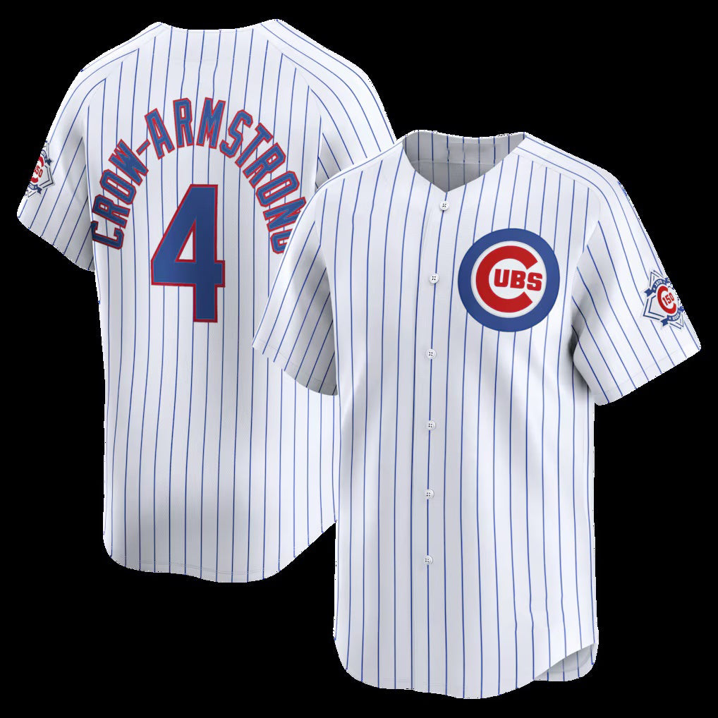 Chicago Cubs #4 Pete Crow-Armstrong White RONA 150th Anniversary Limited Jersey