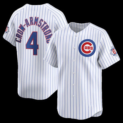 Chicago Cubs #4 Pete Crow-Armstrong White RONA 150th Anniversary Limited Jersey