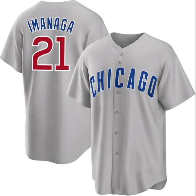 Chicago Cubs #21 Sh¨­ta Imanaga Gray RONA Cool Base Stitched Jersey