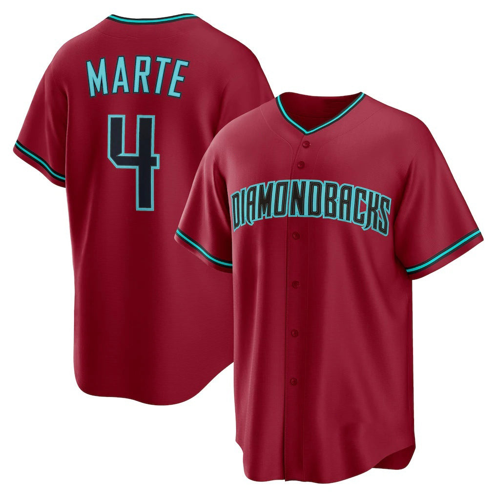Arizona Diamondbacks #4 Ketel Marte Red RONA Alternate 2 Replica Jersey