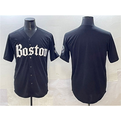 Boston Red Sox Blank Black RONA Gothic Vapor Limited Stitched Jersey