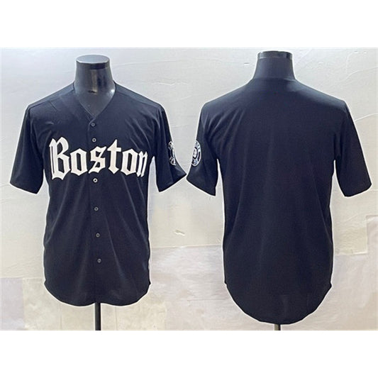 Boston Red Sox Blank Black RONA Gothic Vapor Limited Stitched Jersey