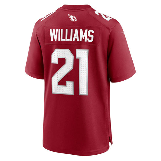 A.Cardinals #21 Garrett Williams Cardinal RONA Game Jersey