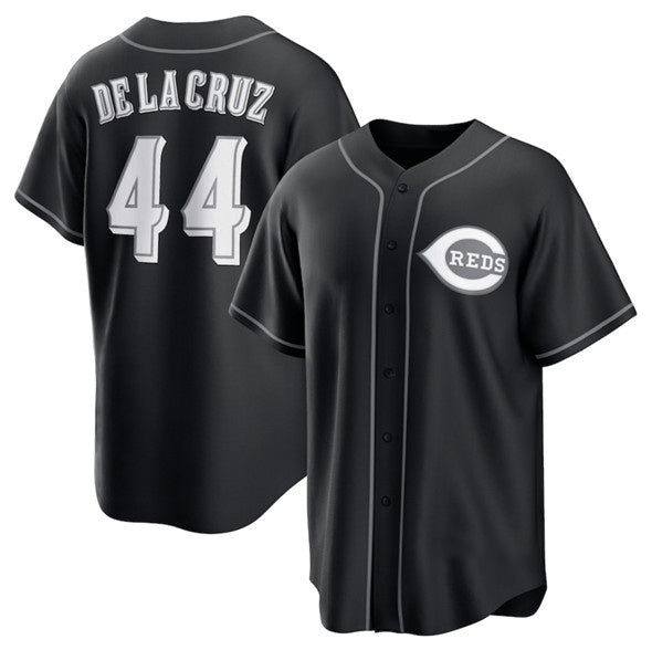 Cincinnati Reds #44 Elly De La Cruz Black RONA Lights Out Limited Stitched Jersey