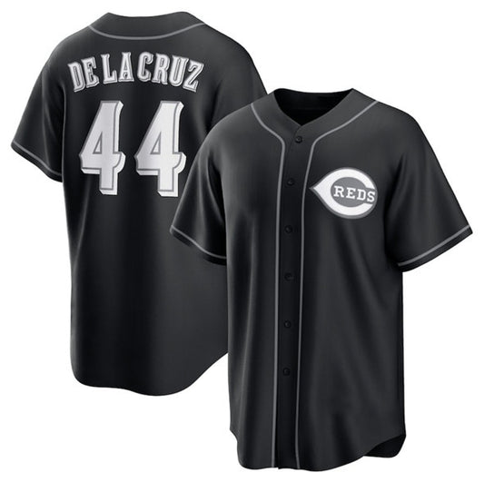 Cincinnati Reds #44 Elly De La Cruz Black RONA Lights Out Limited Stitched Jersey