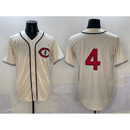 Chicago Cubs #4 Pete Crow-Armstrong Cream RONA Field of Dreams Cool Base Stitched Jersey