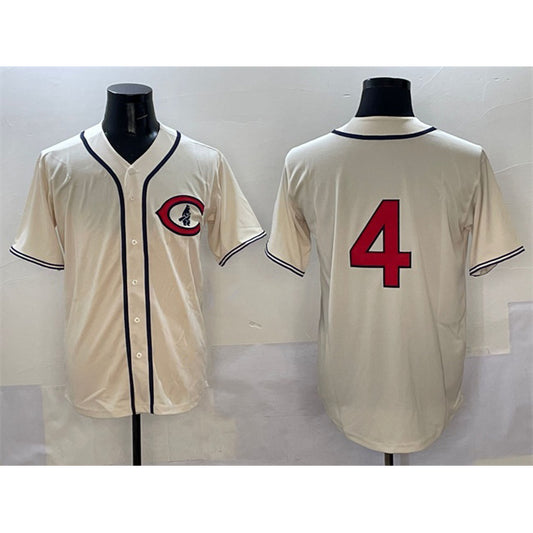 Chicago Cubs #4 Pete Crow-Armstrong Cream RONA Field of Dreams Cool Base Stitched Jersey