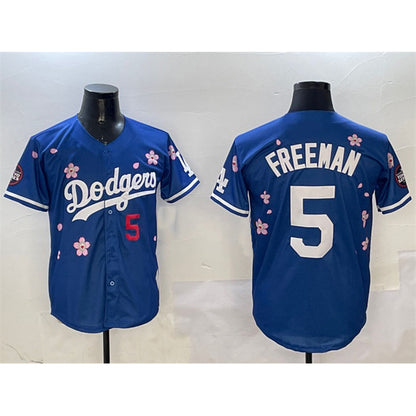Los Angeles Dodgers #5 Freddie Freeman Royal RONA 2025 Tokyo Series Limited Stitched Jersey