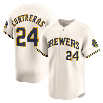 Milwaukee Brewers #24 William Contreras Cream RONA Home Limited Player Jersey