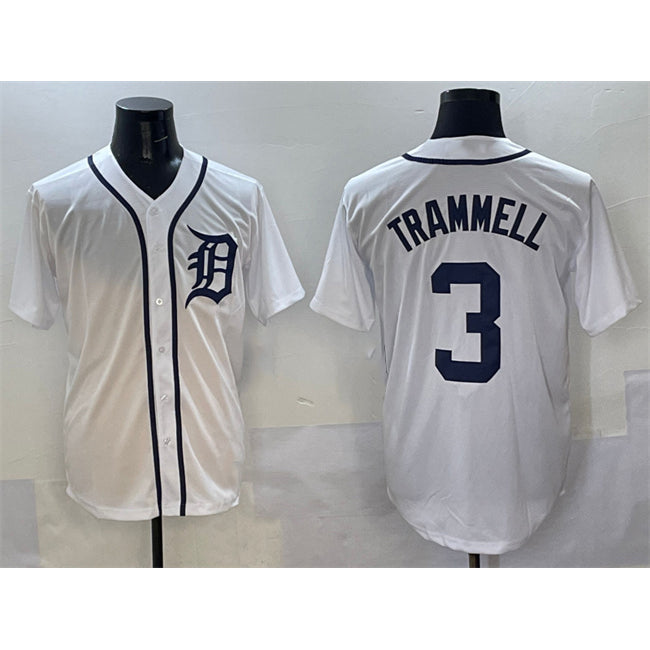 Detroit Tigers #3 Alan Trammell White RONA Cool Base Stitched Jersey