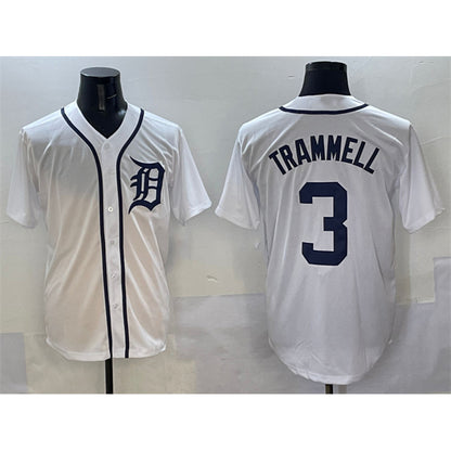 Detroit Tigers #3 Alan Trammell White RONA Cool Base Stitched Jersey