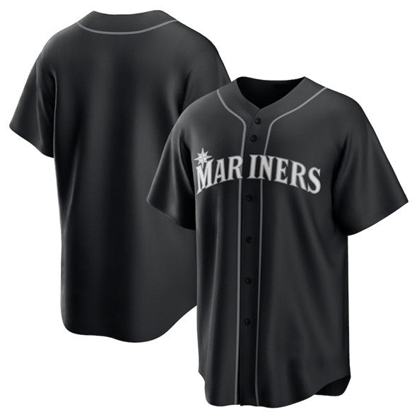 Seattle Mariners Blank Black RONA Lights Out Limited Stitched Jersey