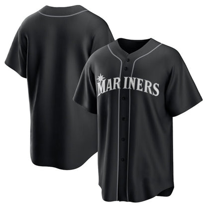 Seattle Mariners Blank Black RONA Lights Out Limited Stitched Jersey