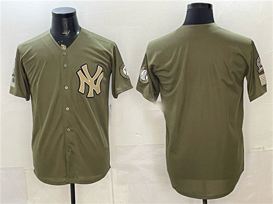 New York Yankees Blank Olive RONA 2026 Armed Forces Day Stitched Jersey