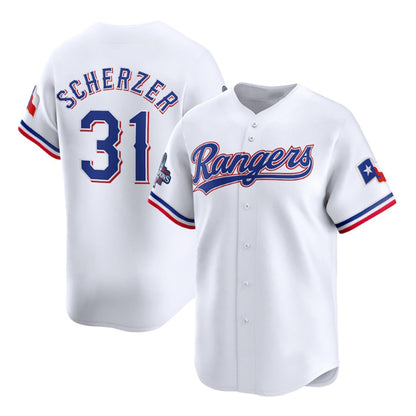 Texas Rangers #31 Max Scherzer White RONA 2023 World Series Champions Stitched Jersey