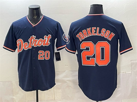 Detroit Tigers #20 Spencer Torkelson Navy RONA 2026 Alternate Vapor Premier Limited Stitched Jersey