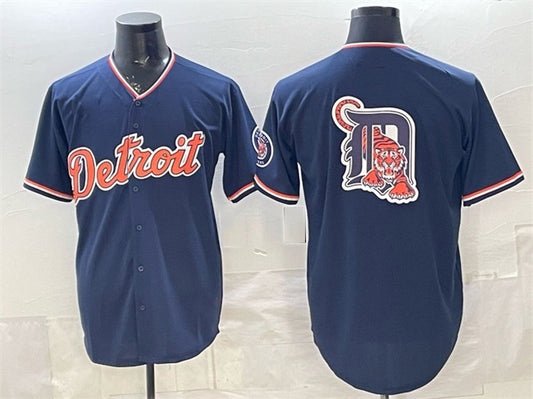 Detroit Tigers Team Big Logo Navy RONA 2026 Alternate Vapor Premier Limited Stitched Jersey