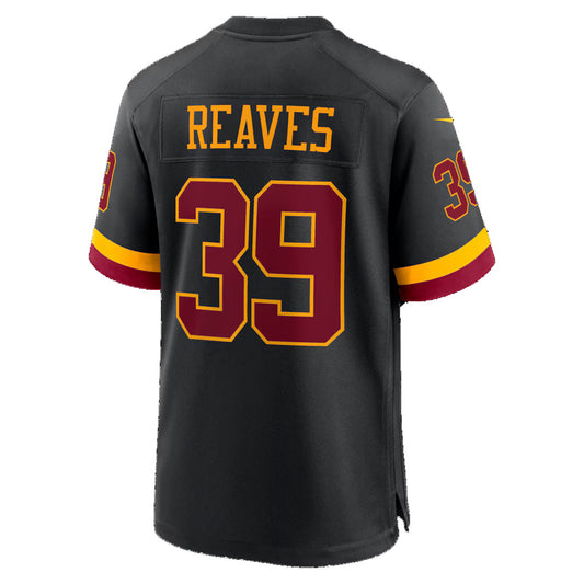 W.Commanders #39 Jeremy Reaves Black RONA Hail Raiser Alternate Game Jersey