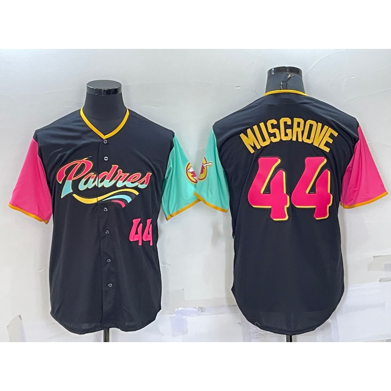 San Diego Padres #44 Joe Musgrove Number Black RONA 2022 City Connect Cool Base Stitched Jersey