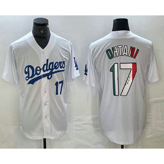 Los Angeles Dodgers #17 Shohei Ohtani Number Mexico White RONA Cool Base Stitched Jerseys
