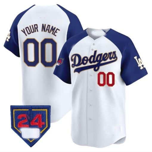 Custom Los Angeles Dodgers 2024 Spring Training Patch Vapor Premier Limited Jersey ¨C White 2 RONA