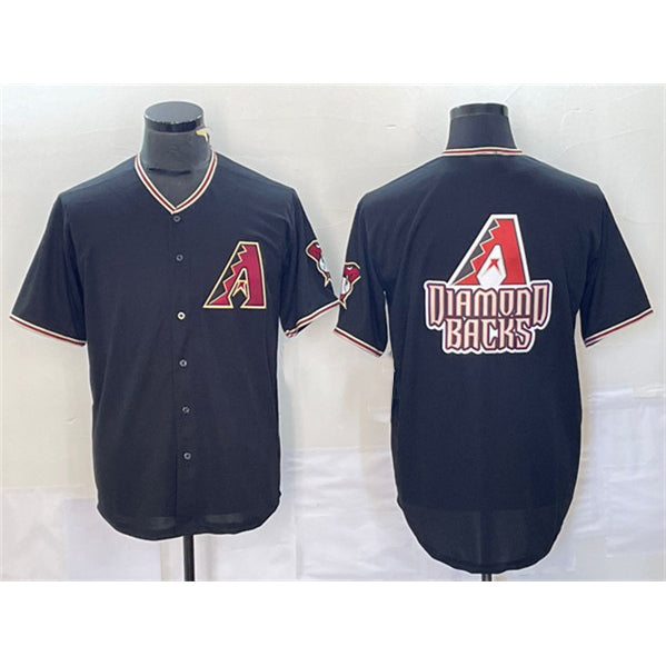 Arizona Diamondbacks Black RONA Team Big Logo Cool Base Stitched Jerseys
