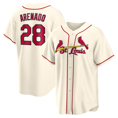 St. Louis Cardinals #28 Nolan Arenado Cream RONA Alternate 2 Replica Jersey