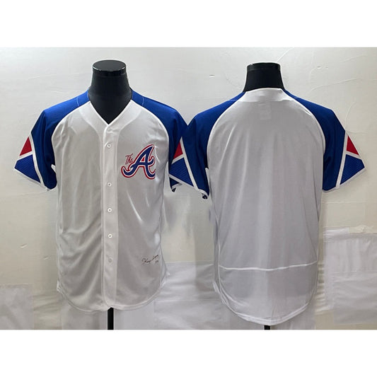 Atlanta Braves Blank White RONA 2023 City Connect Flex Base Stitched Jersey