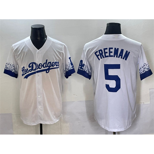 Los Angeles Dodgers #5 Freddie Freeman White RONA City Connect Cool Base Stitched Jersey